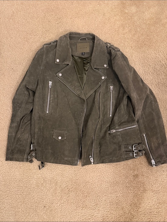 Blank NYC Jackets & Blazers - Leather Biker Jacket - gray